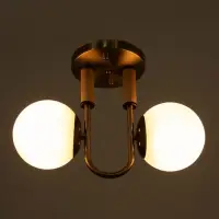 Люстра &laquo;Донна&raquo; 2&times;40 Вт Е27 черный/латунь 37&times;15&times;25 см