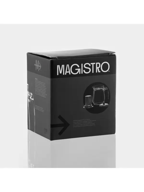 Чайник заварочный Magistro &laquo;Шейди&raquo;, 500 мл, с металлическим ситом и крышкой, боросиликатное стекло, прозрачный