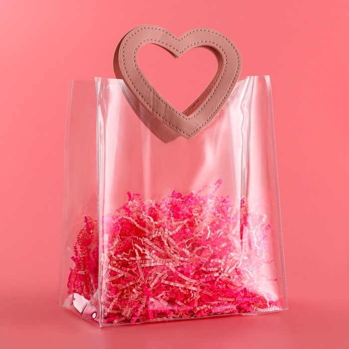 Пакет подарочный из ПВХ розовый 26.5 x 23 x 12см Пакет подарочный из ПВХ розовый 26.5 x 23 x 12см