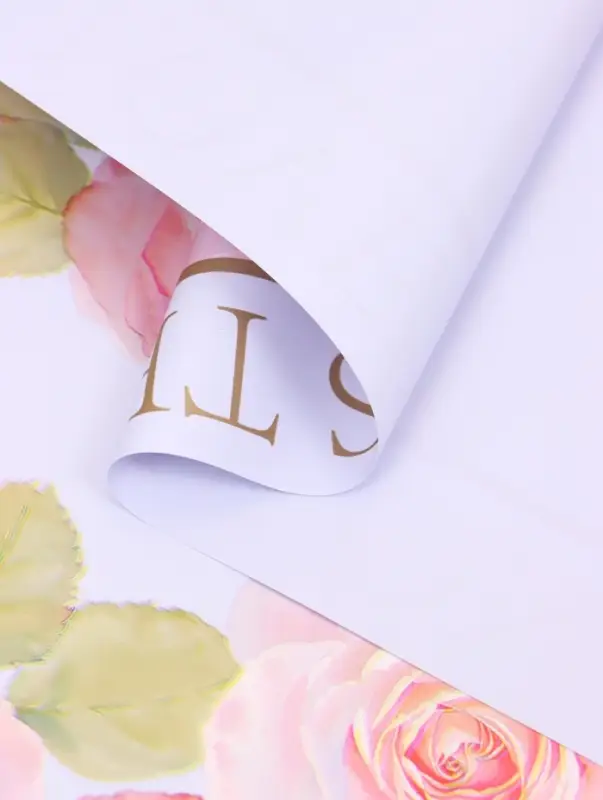 Пленка для цветов, &laquo;Розы&raquo;, светло-фиолетовая, 57&times;57 см