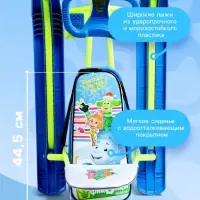 Снегокат &laquo;Тимка спорт 4-1&raquo;, со спинкой, голубой, зелёный, ТС4-1/Ф22 Nika Kids