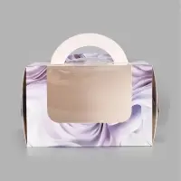 Коробка под бенто-торт с окном For you, 15,5 х 15,5 х 10 см