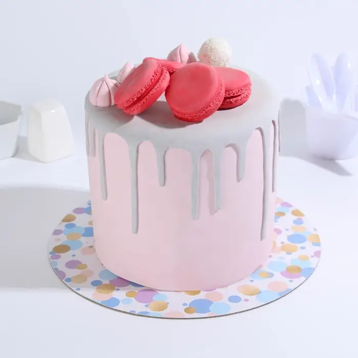 Подложка под торт усиленная, кондитерская упаковка, &laquo;С Днём Рождения&raquo;, 26 см, 2 мм