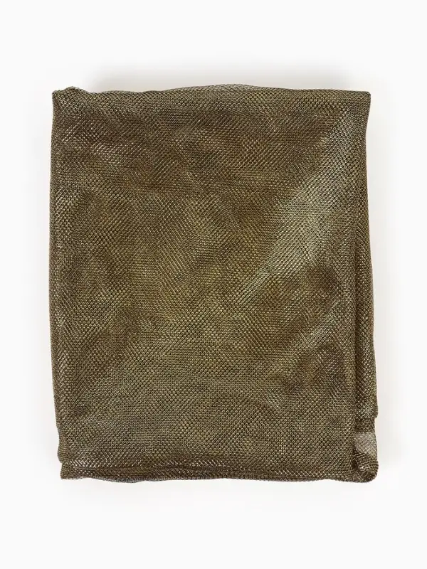 Лоскут трикотаж сетка, мелкая кольчуга золото на черном 100*150см Лоскут трикотаж сетка, мелкая кольчуга золото на черном 100*150см