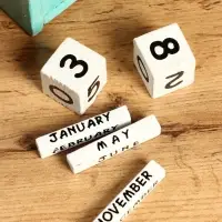 Календарь настольный &laquo;Ракушка&raquo;, 7&times;4&times;9 см, дерево, бирюзовый