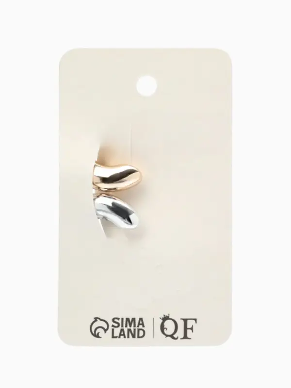 Серьги каффы &laquo;Кольца&raquo;, 2 шт. цвет серебряно-золотой