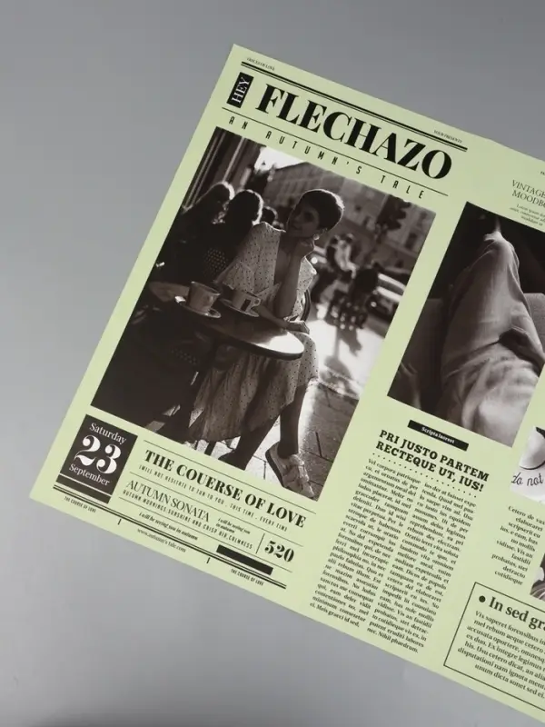 Пленка флористическая "Газета любви" 65мкм, 50х57 &plusmn;1см