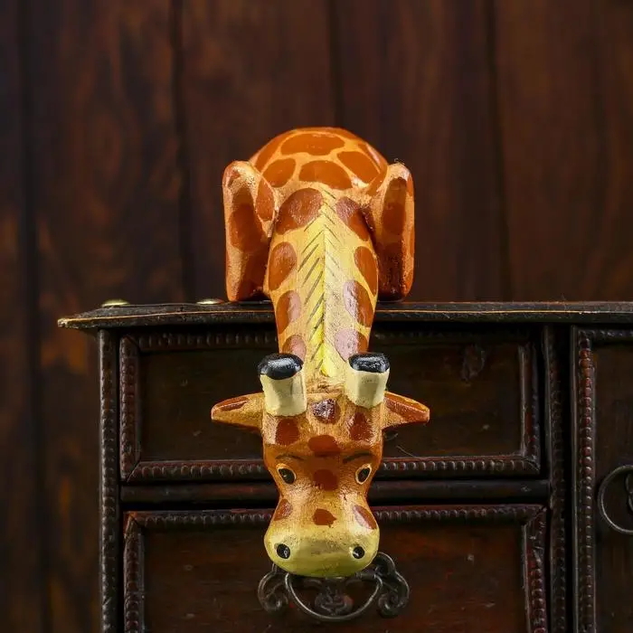 Сувенир &laquo;Жираф Стёпа подглядывает&raquo;, 14&times;14&times;5 см, дерево