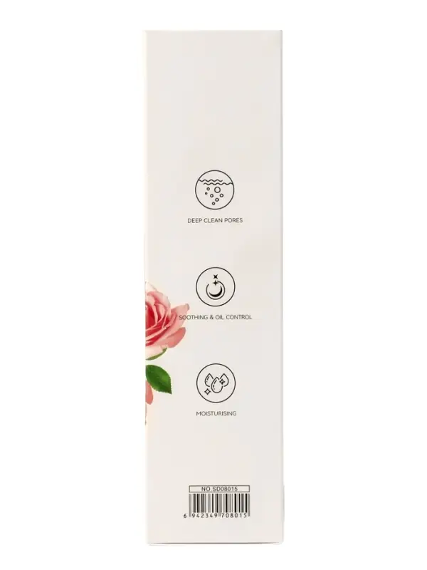 Пенка для умывания  с щеточкой с экстрактом розы, 120 мл