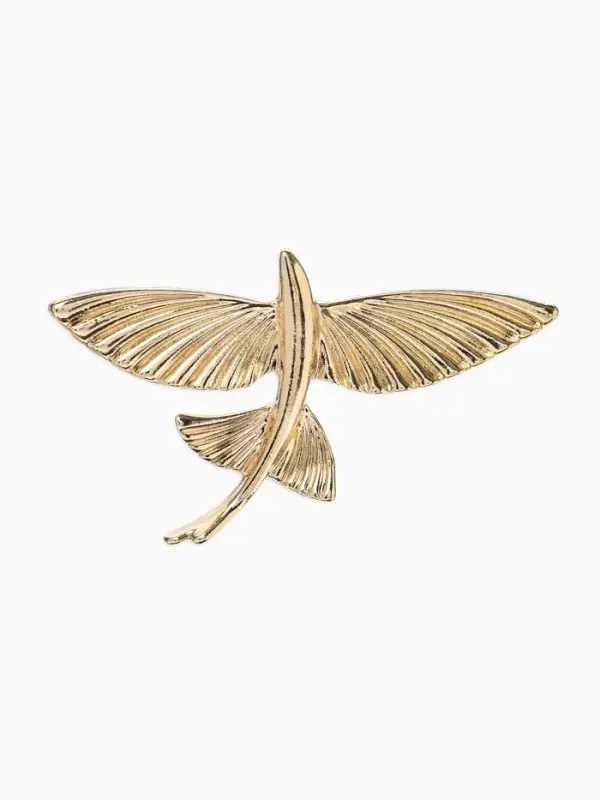 Брошь &laquo;Летучая рыба&raquo;, цвет золото