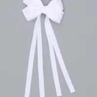 Бант для волос на заколке с лентами, цвет белый, Принцессы Бант для волос на заколке с лентами, цвет белый, Принцессы