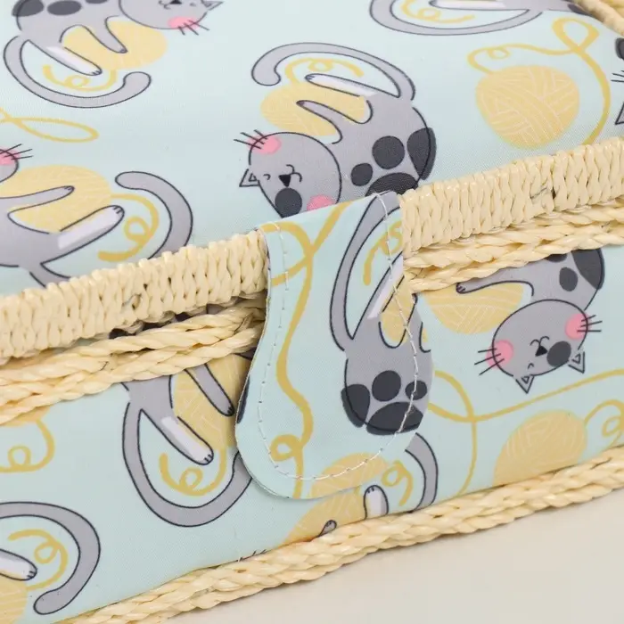 Шкатулка для рукоделия и шитья &laquo;Котята на клубках&raquo;, хранение ниток, иголок, мелочи, 18&times;12&times;9.5 см