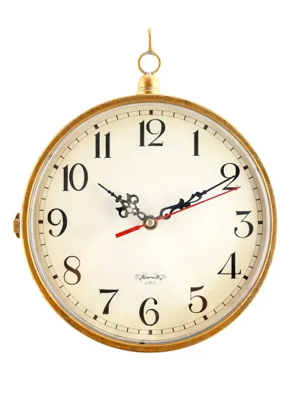 Часы настенные интерьерные &laquo;Финетти&raquo;, двусторонние, на подвесе, 28&times;29.5 см, d=21.5 см, от батареек 2&times;АА