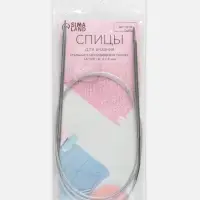 Спицы круговые, для вязания, с металлическим тросом, d=4 мм, 14/100 см