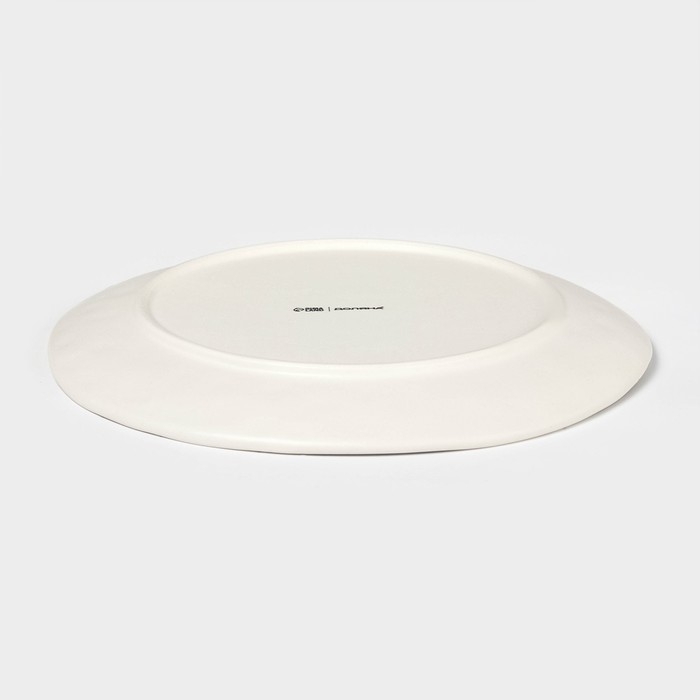 Тарелка новогодняя Доляна Snow cones, d=25 см, керамика, цвет белый Тарелка новогодняя Доляна Snow cones, d=25 см, керамика, цвет белый