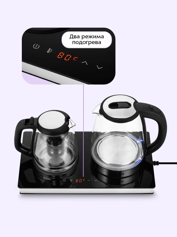 Чайный набор КТ-6737 чайник электрический - 2 л Чайный набор КТ-6737 чайник электрический - 2 л