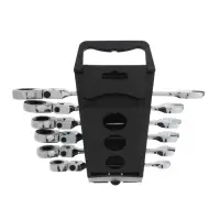 Набор ключей комбинированных трещоточных шарнирных ТУНДРА, CrV, 72 зуба, 8 - 17 мм, 6 шт.