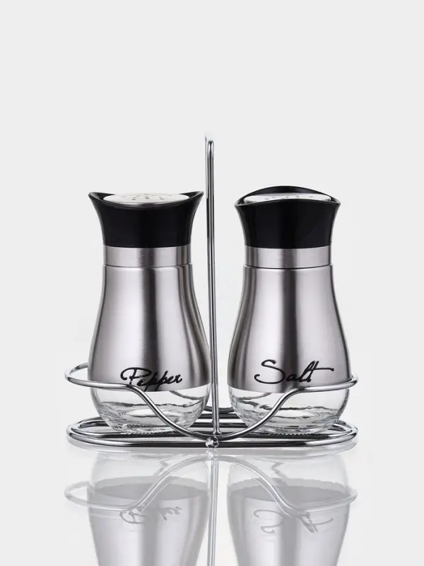 Набор для специй Набор для специй "Сияние.Silver", 2 шт, на подставке