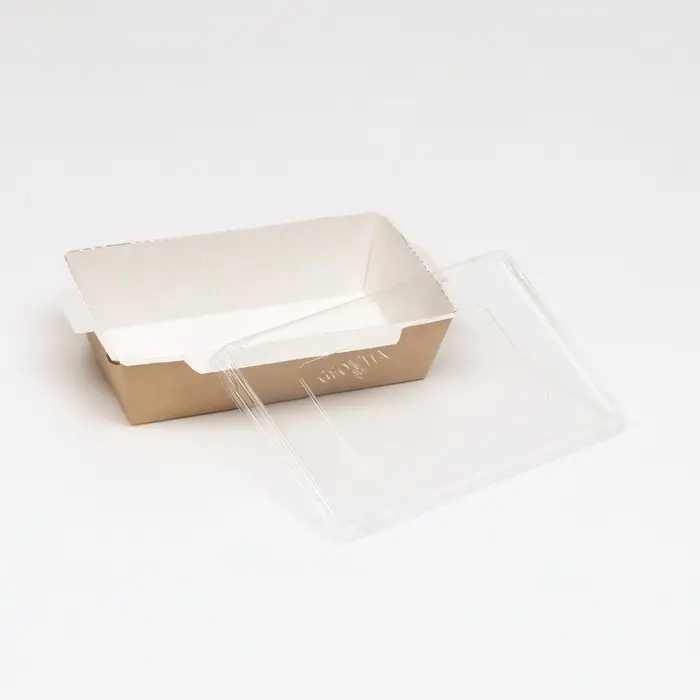 Контейнер с плоской крышкой, крафт, 0,8 л, 19 х 13 х 5,5 см Контейнер с плоской крышкой, крафт, 0,8 л, 19 х 13 х 5,5 см