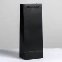 Пакет подарочный ламинированный под бутылку, упаковка, Present for man, 13 x 35 x 10 см