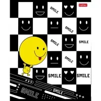 Тетрадь А5, 48 листов клетка "Happy smile", обложка мелованный картон, матовая ламинация, блок 65г/м2, 5В МИКС
