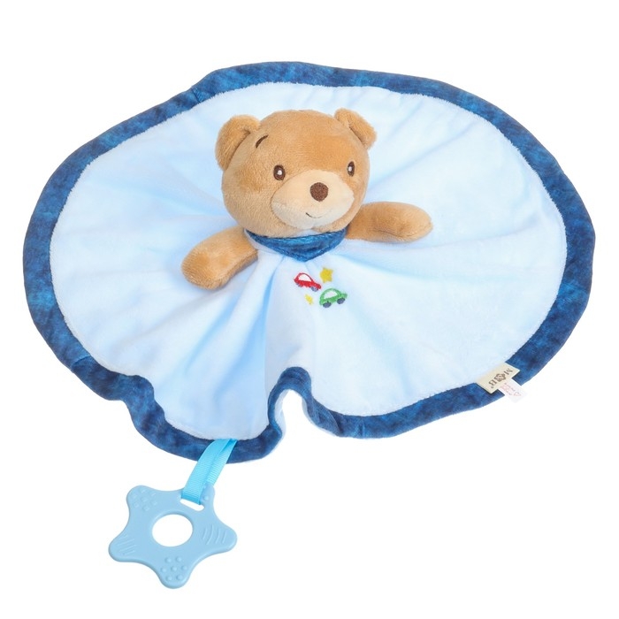 Комфортер - игрушка «Мишка», погремушка, цвет голубой, Mum&Baby Комфортер - игрушка «Мишка», погремушка, цвет голубой, Mum&Baby