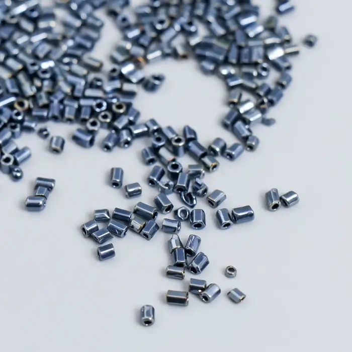 Бисер стекло 12/0  Бисер стекло 12/0 "Цилиндр. Хром" 10 гр