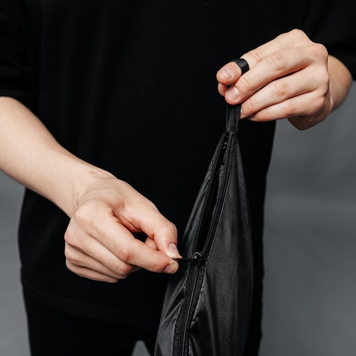 Дождевик взрослый мужской плащ DANGER, на молнии, размер 50-54, цвет чёрный Дождевик взрослый мужской плащ DANGER, на молнии, размер 50-54, цвет чёрный