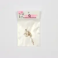 Концевик для браслета из бисера (пара) QF, 20 мм, металл, с цепочкой удлинителем, цвет золото