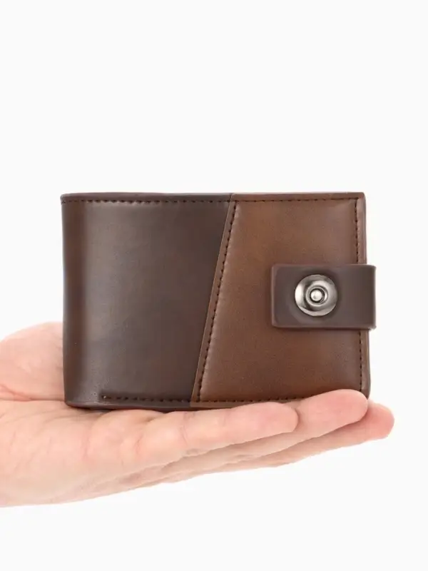 Портмоне мужское на магните, отдел для карт, монет, цвет коричневый