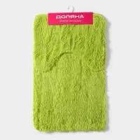 Коврики для ванной и туалета Доляна &laquo;Пушистик&raquo;, 2 шт.: 40&times;50 см, 50&times;80 см, цвет зелёный