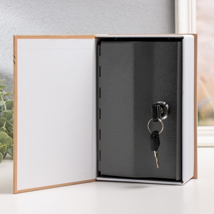 Шкатулка книга пластик, металл Шкатулка книга пластик, металл "Розовая роза" 5,5х12х18 см