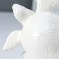 Сувенир керамика свет "Черепаха в кораллах" бело-синий 8х11,5х14 см