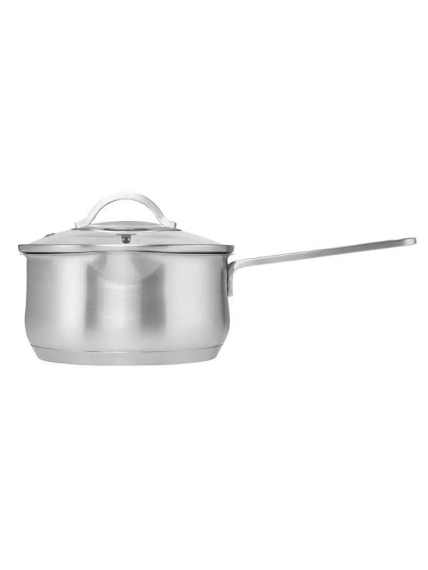 Ковш сотейник 1,5 л кухонный Solid-16SP с крышкой и носиком Ковш сотейник 1,5 л кухонный Solid-16SP с крышкой и носиком