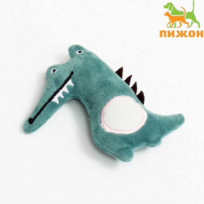 Игрушка для кошек с кошачьей мятой  Игрушка для кошек с кошачьей мятой "Крокодил", 10 см, зелёная
