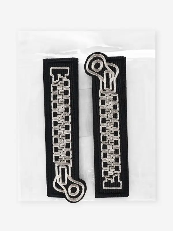 Термоаппликация «Молния с замком», 2.7×12 см, чёрная Термоаппликация «Молния с замком», 2.7×12 см, чёрная