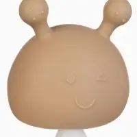 Прорезыватель силиконовый для зубов с погремушкой 3 в 1 M&B «Зайка», бежевый