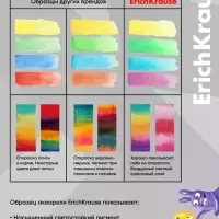 Акварель 12 цветов ErichKrause "Jolly Friends Pastel", в пластиковой коробке, пастельная гамма, европодвес