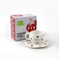Чайная пара &laquo;Клубничка&raquo;, 300 мл
