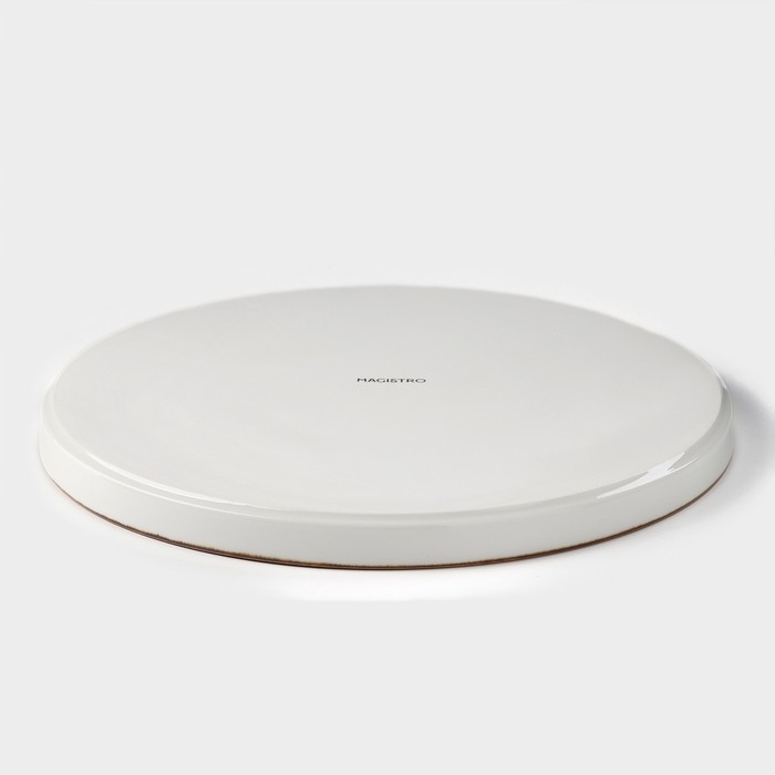 Тарелка фарфоровая с бортиком Magistro «Церера», d=19,5 см, белая Тарелка фарфоровая с бортиком Magistro «Церера», d=19,5 см, белая