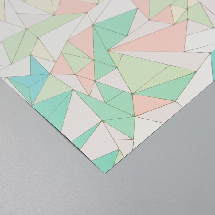 Бумага для скрапбукинга Бумага для скрапбукинга "Ломанные линнии" плотность 180 гр набор 5 шт 30,5х32 см