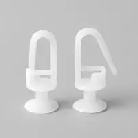 Крючок для штор, гвоздик с замком, d=11&times;25&times;12 мм, 20 шт., белый