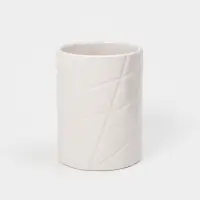 Набор для ванной "Плетение", 2 предмета (дозатор для мыла, стакан), цвет белый