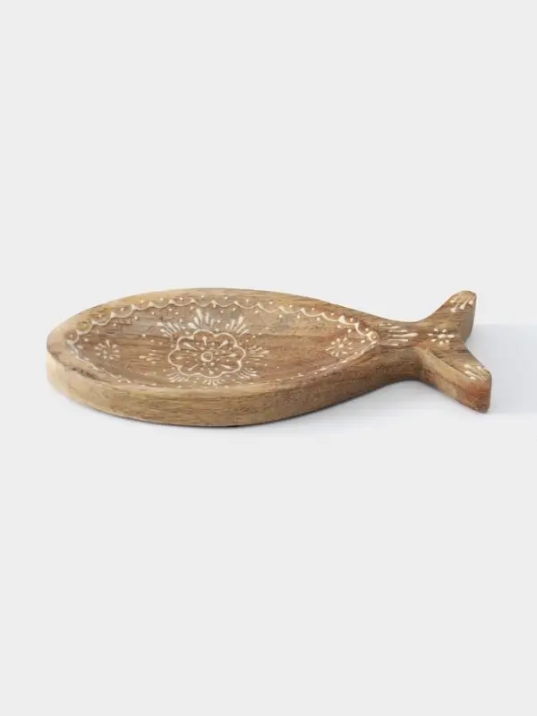 Блюдо в форме рыбки &laquo;Пряник&raquo;, 25.5&times;10&times;2 см, дерево манго
