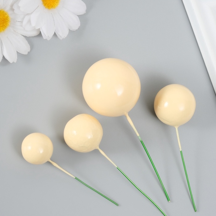 Декор для творчества Декор для творчества "Шарики жёлтые" d=2; 3; 3,5 и 4 см набор 20 шт