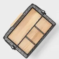 Корзина для мелочей Доляна &laquo;Эстетика&raquo;, 23&times;16&times;12 см, чёрная