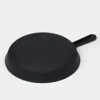 Сковорода литая Magma, d=24 см, h=4 см, чугунная ручка, индукция, чугун, чёрная