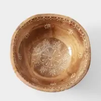 Салатник &laquo;Пряник&raquo;, 23&times;23&times;10.5 см, дерево манго