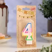 Свеча для торта «Цифра 4», 7 см