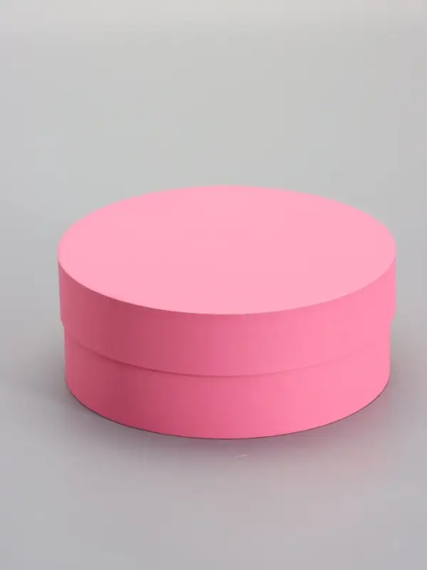 Коробка круглая розовая, 20 х 8 см